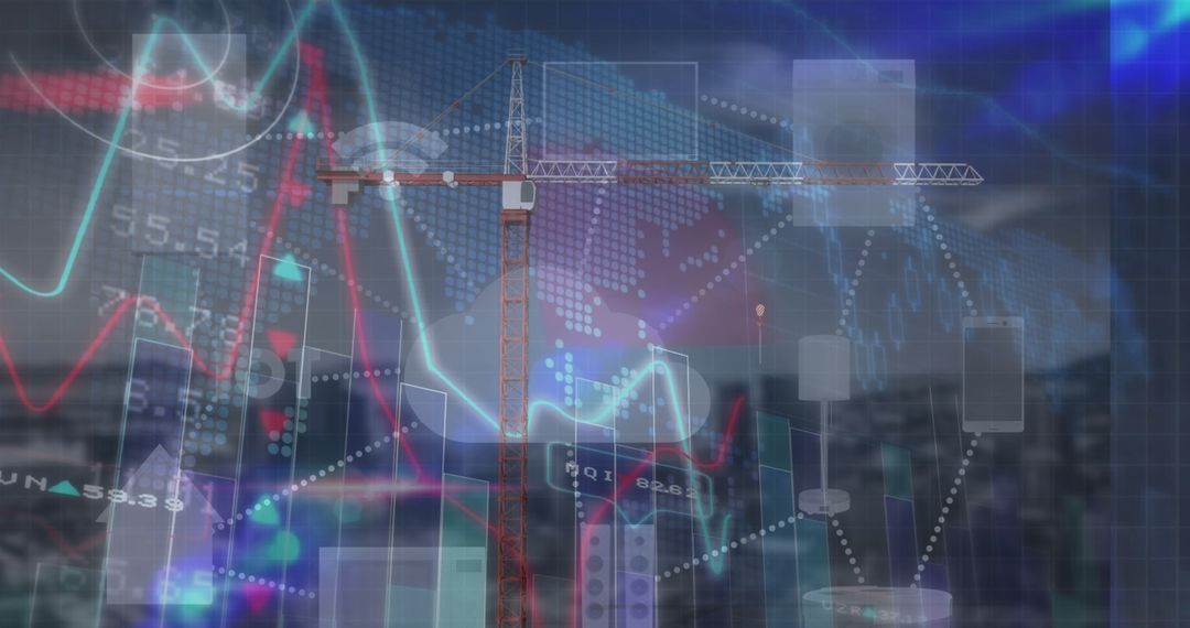 Futuristic Financial Data with Urban Skyline Background