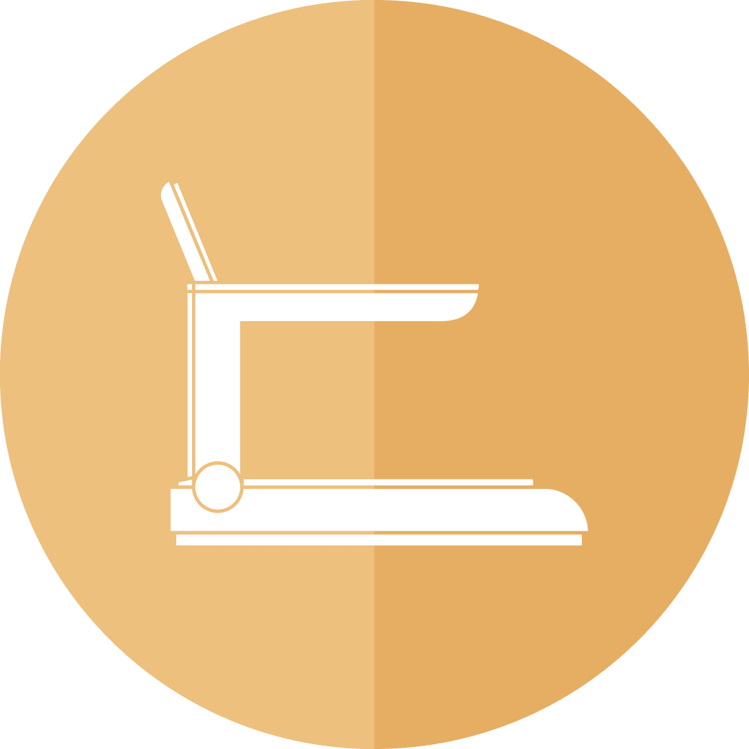 Illustration of Treadmill Icon on Transparent Background