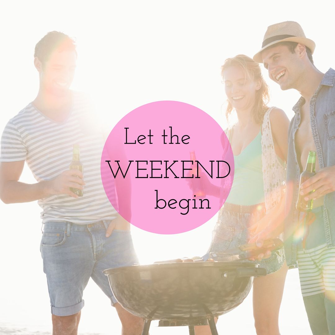 Friends Enjoying BBQ Gathering, Embracing Leisure and Relaxation