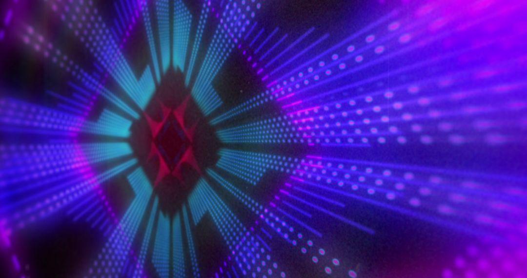 Vibrant Abstract Geometric Digital Light Display in Motion