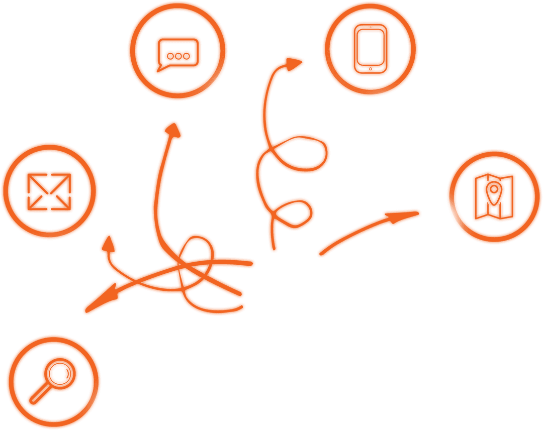 Transparent Digital Communication Icon Collection