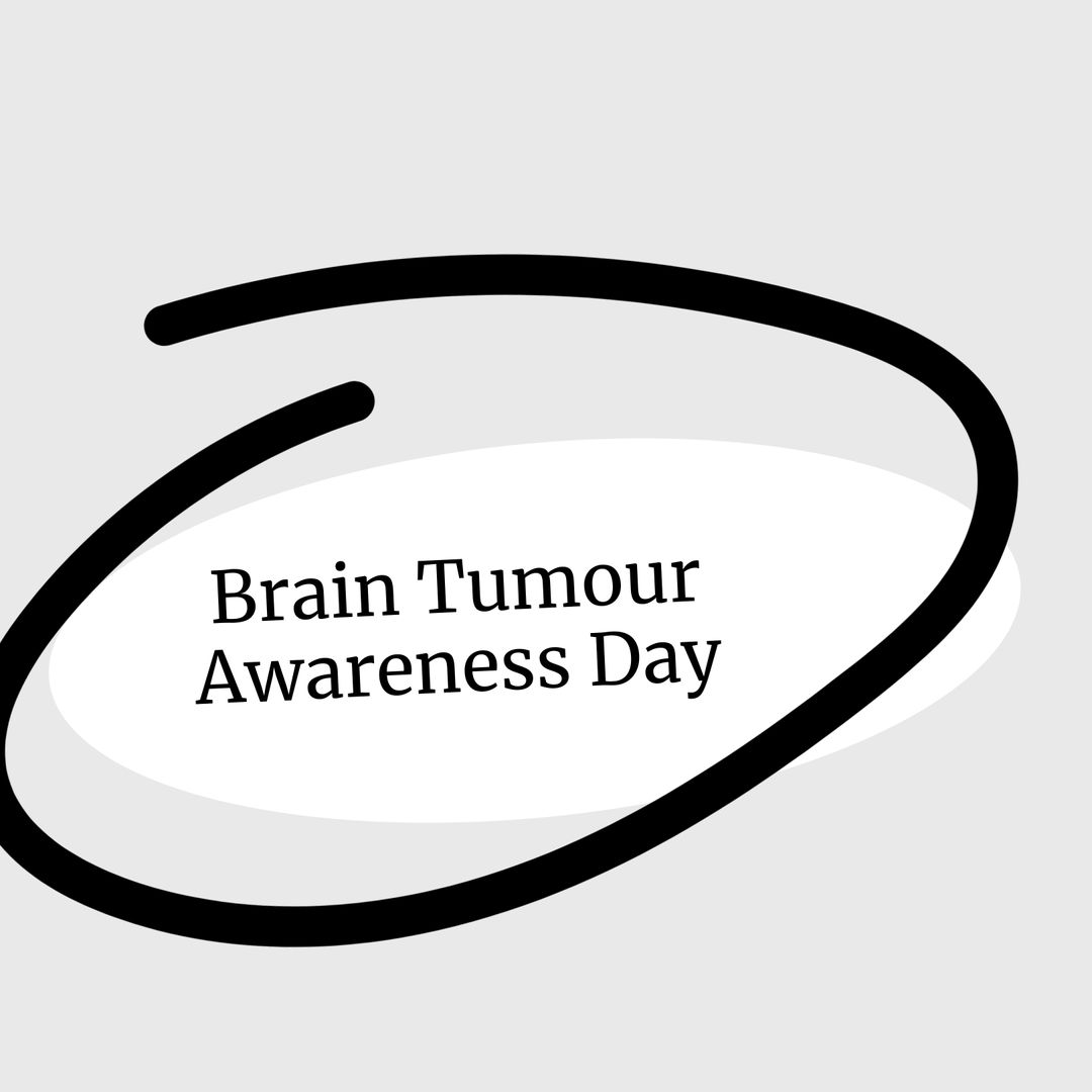 Minimalist Brain Tumour Awareness Design with Bold Stroke