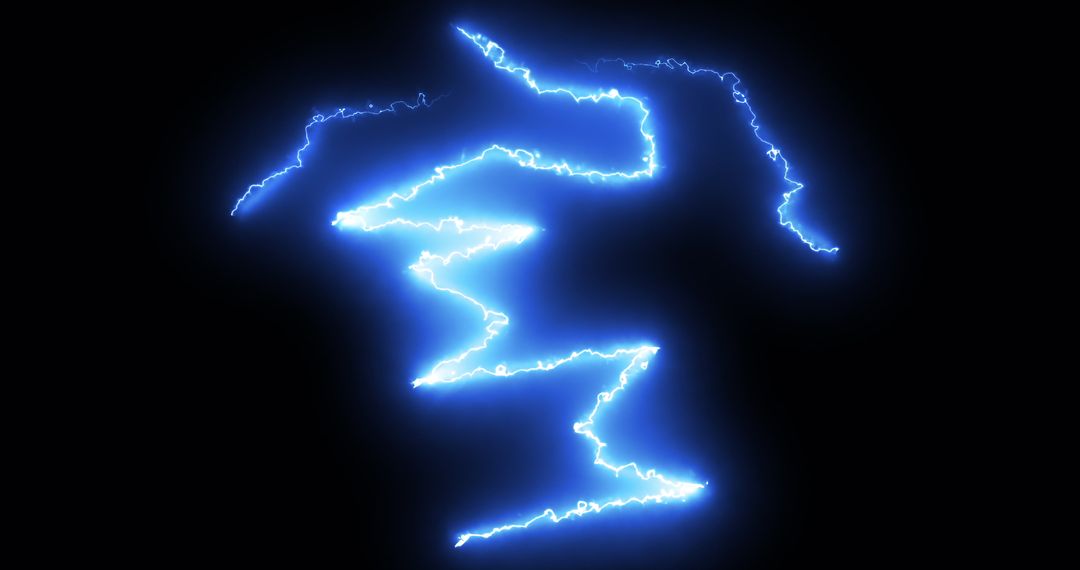 Dynamic Blue Lightning Amidst Dark Background - Free Images, Stock Photos and Pictures on Pikwizard.com