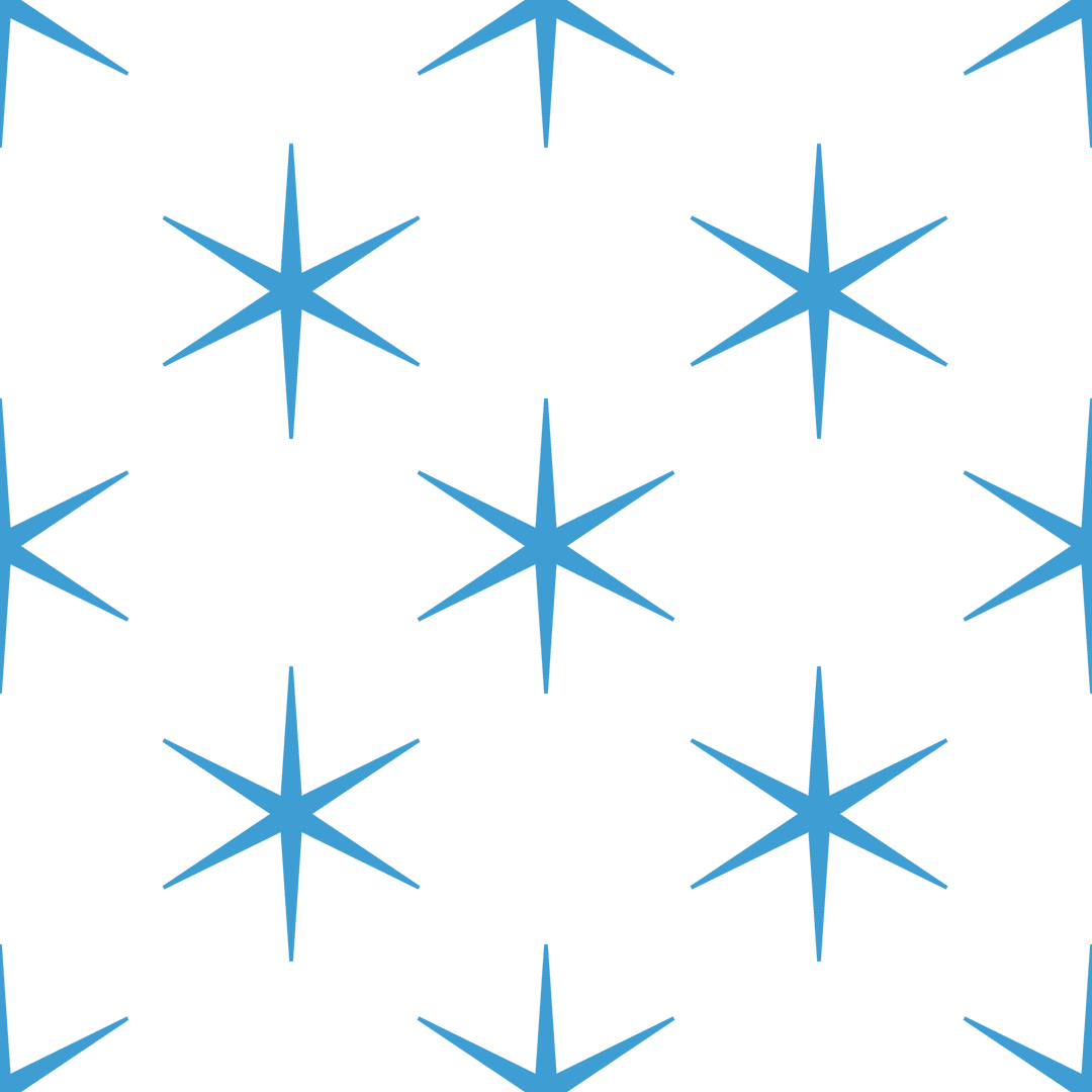 Blue Thin Stars on Transparent Background Pattern Design