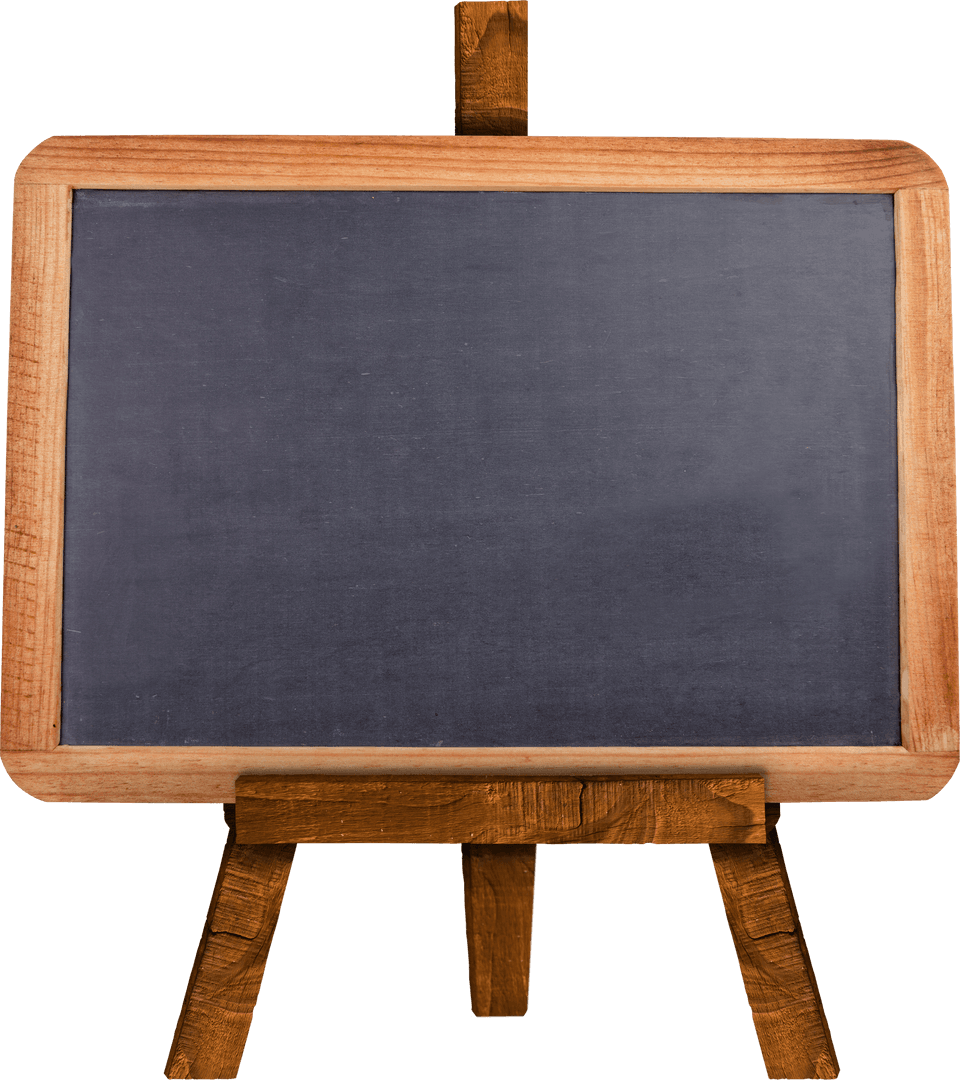 Transparent Chalkboard on Wooden Easel for Presentation and Education