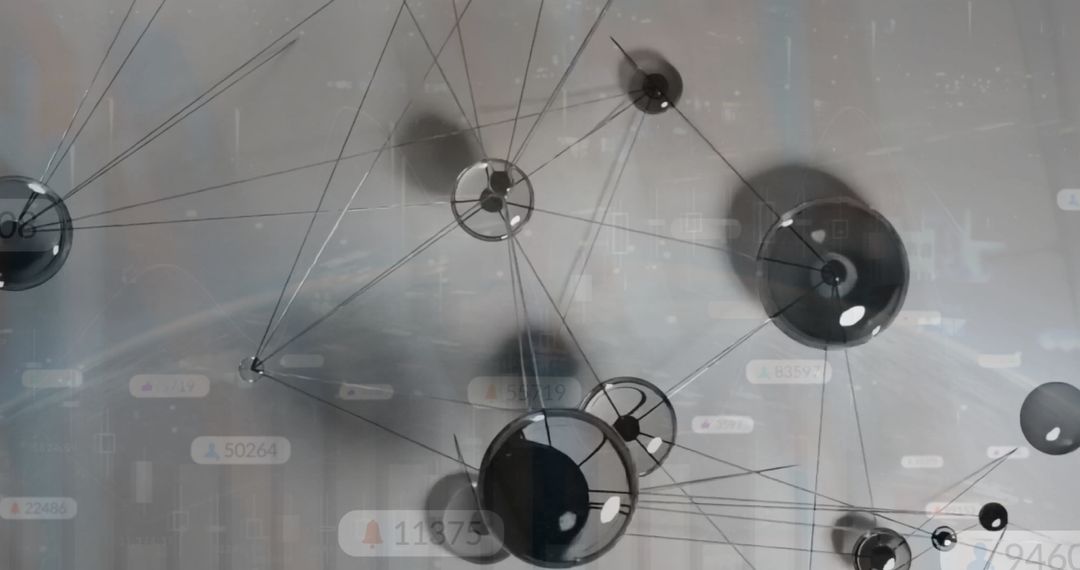 Digital Network Connections Global Data Processing Concept