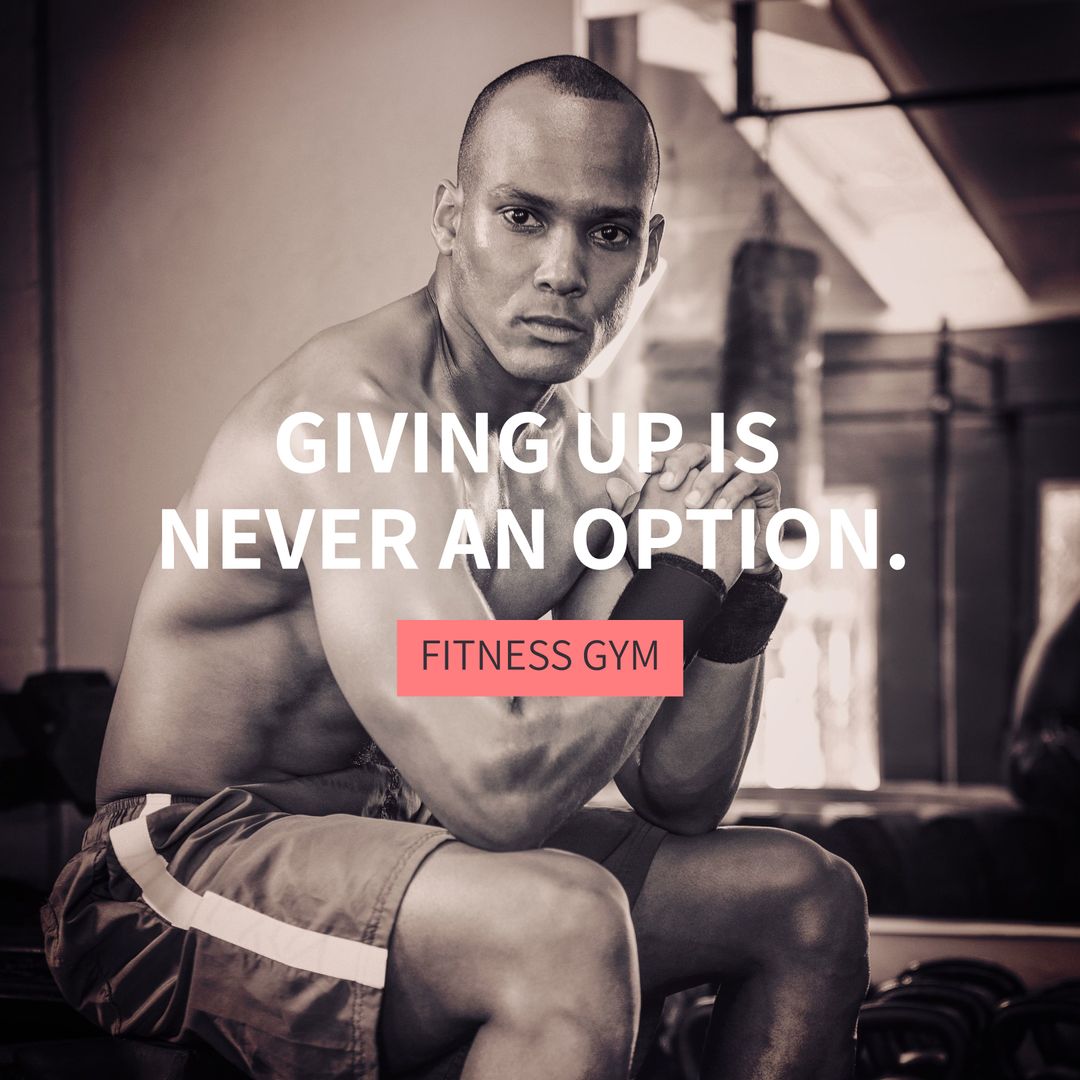 Determined Boxer Promotes Fitness and Resilience in Gym Setting