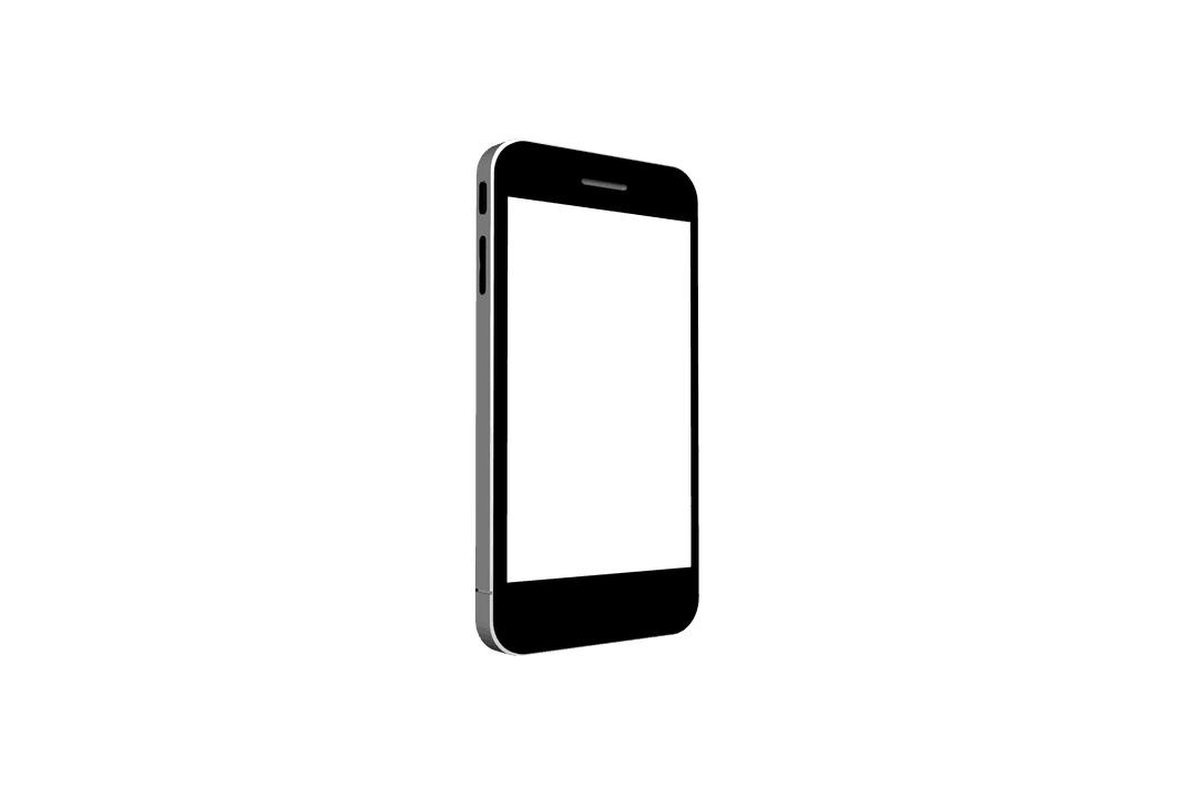 Isolated Smartphone Illustration on Transparent Background