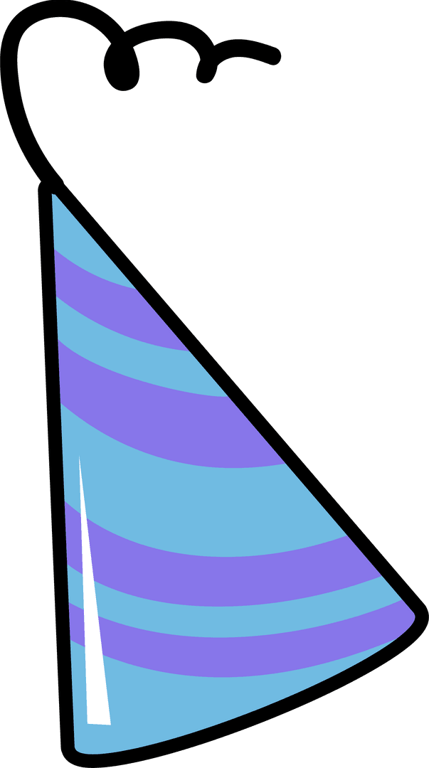 Floating Transparent Party Hat with Colorful Stripes