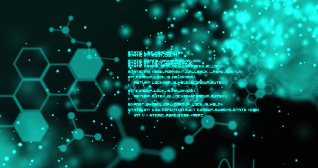 Futuristic Brain with Data Elements in Science Visualization