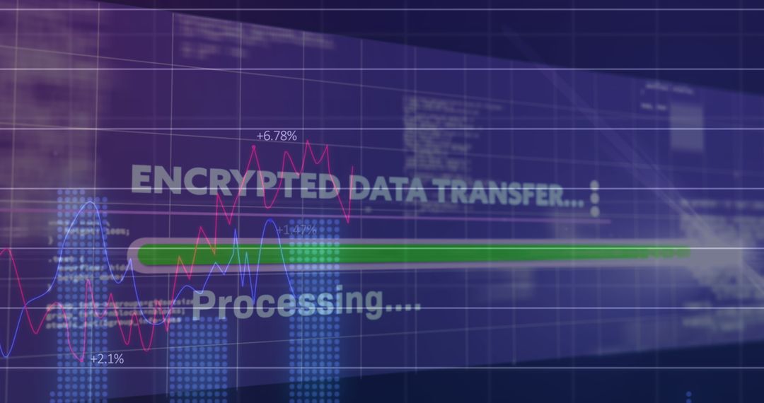 Futuristic Data Transfer Concept with Digital Graphics