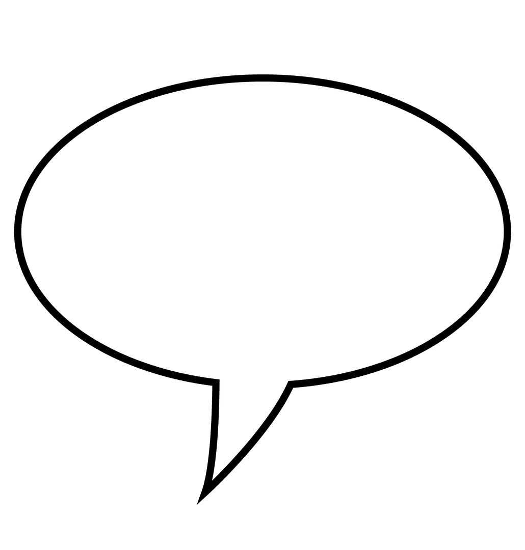 Transparent Background White Speech Bubble for Creative Design