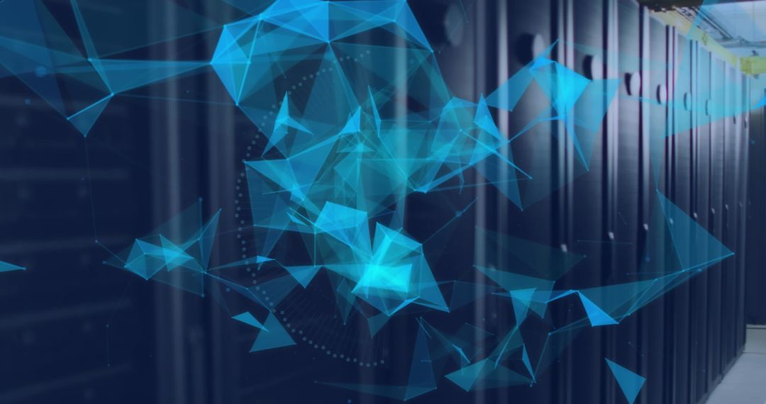 Futuristic Data Digital Transformation in Modern Server Room