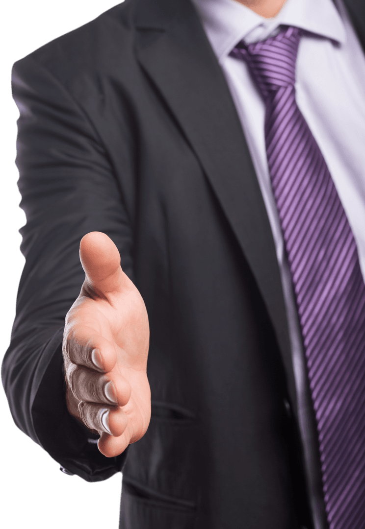 Transparent Business Handshake Gesture Offering