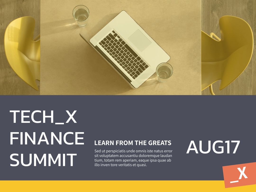 Professional Event Flyer Featuring Laptop for Virtual Learning