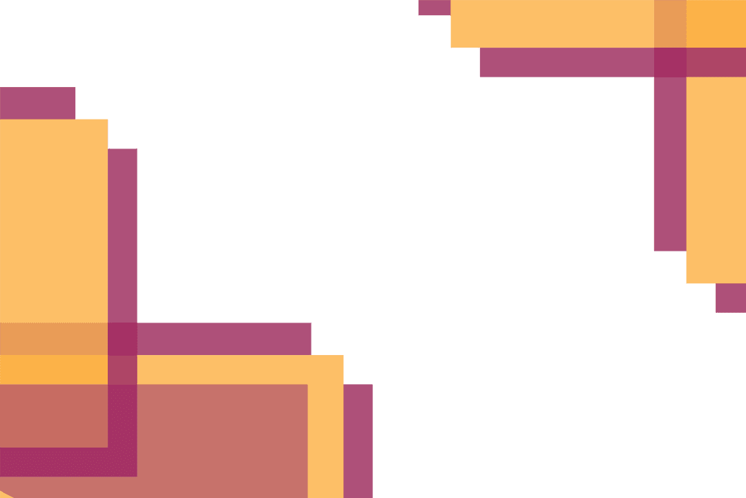 Abstract Purple and Yellow Shapes on Transparent Background