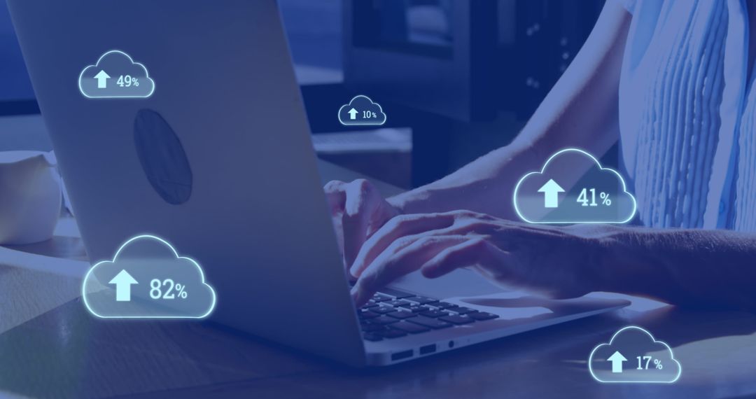 Digital Connectivity and Growth in Cloud Data Usage Concept