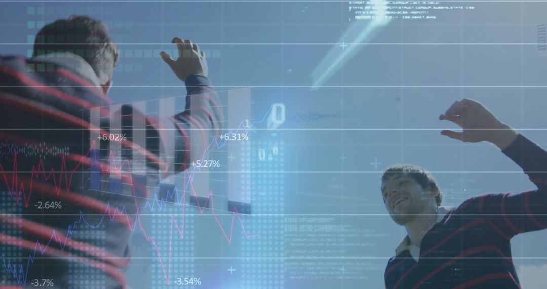 Business Innovation with Colleagues Cheering atop Building