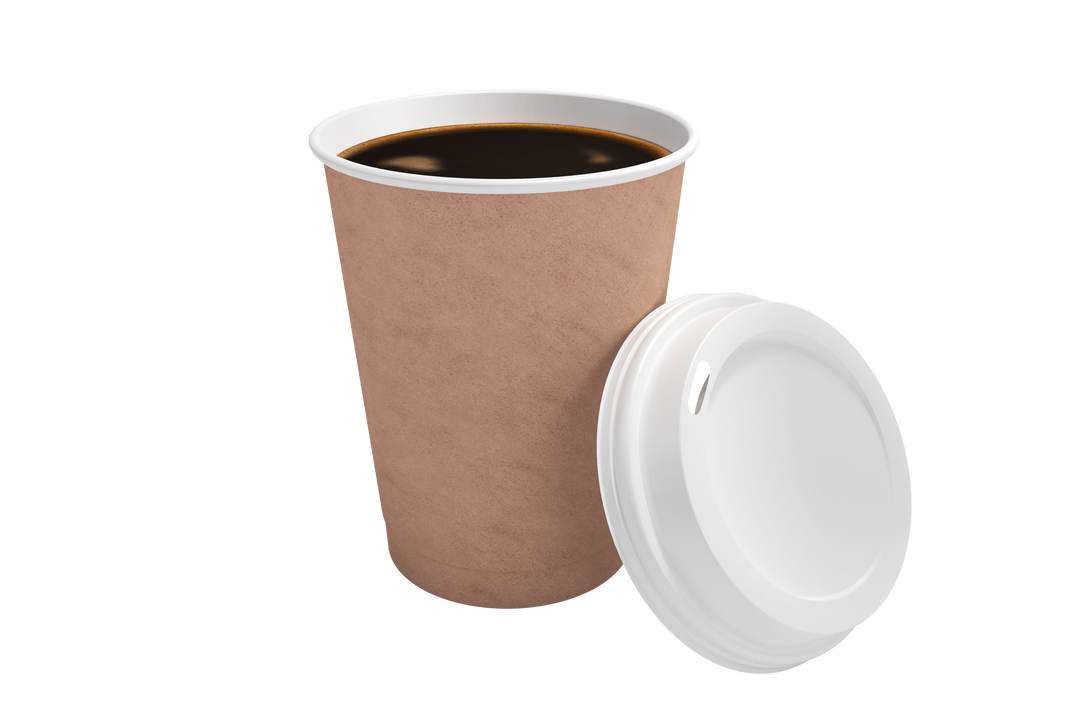 Transparent Disposable Coffee Cup with Loose Lid on White Background - Download Free Stock Images Pikwizard.com