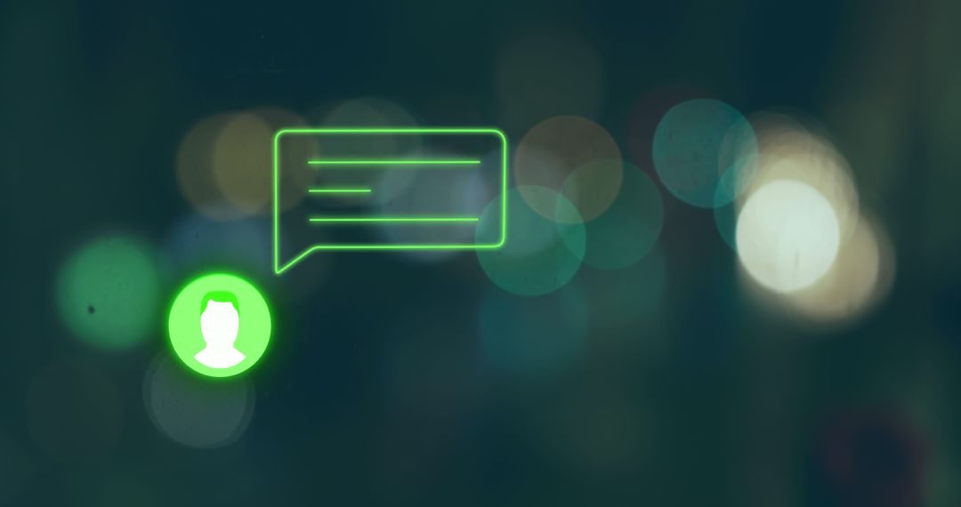 Digital Communication Icon with Abstract Background