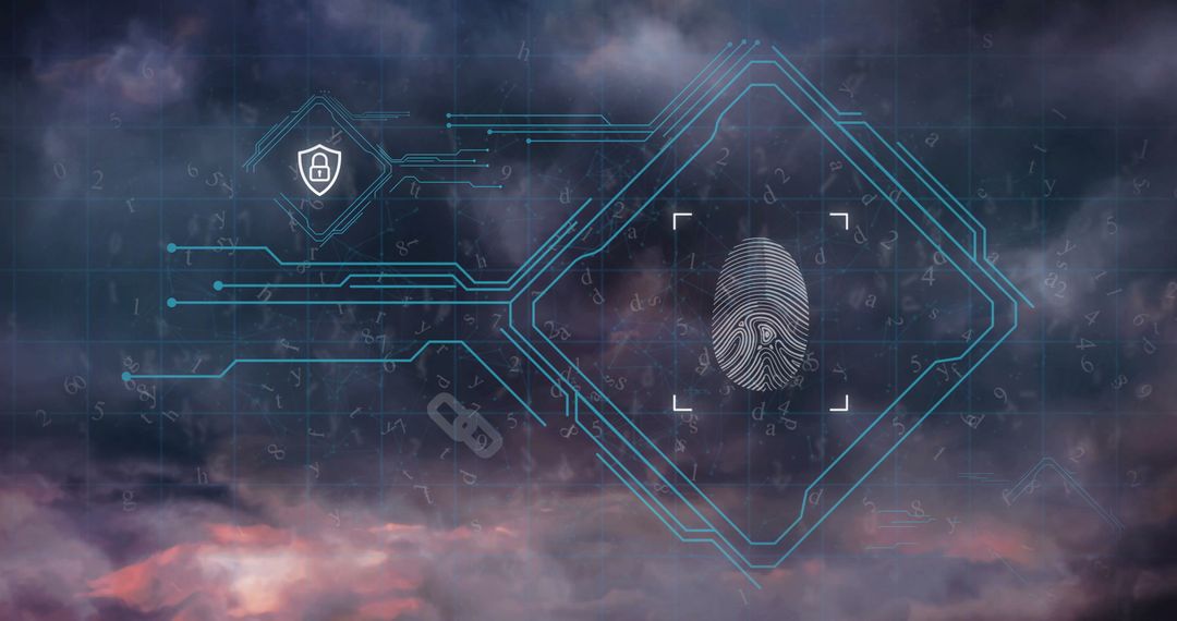Fingerprint Security on Digital Interface with Stormy Background
