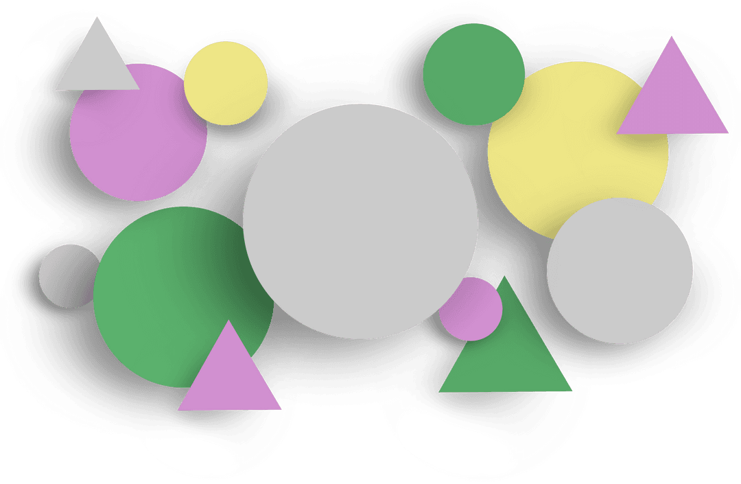 Abstract Arrangement of Transparent Geometric Shapes