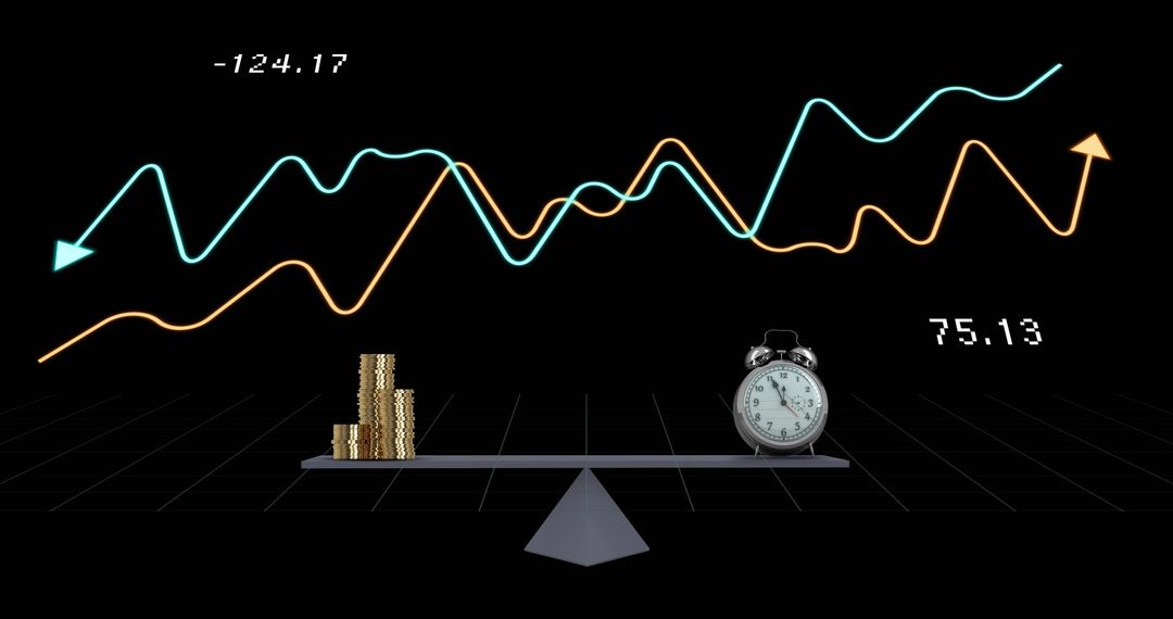 Balance Between Time and Wealth with Data Graphs