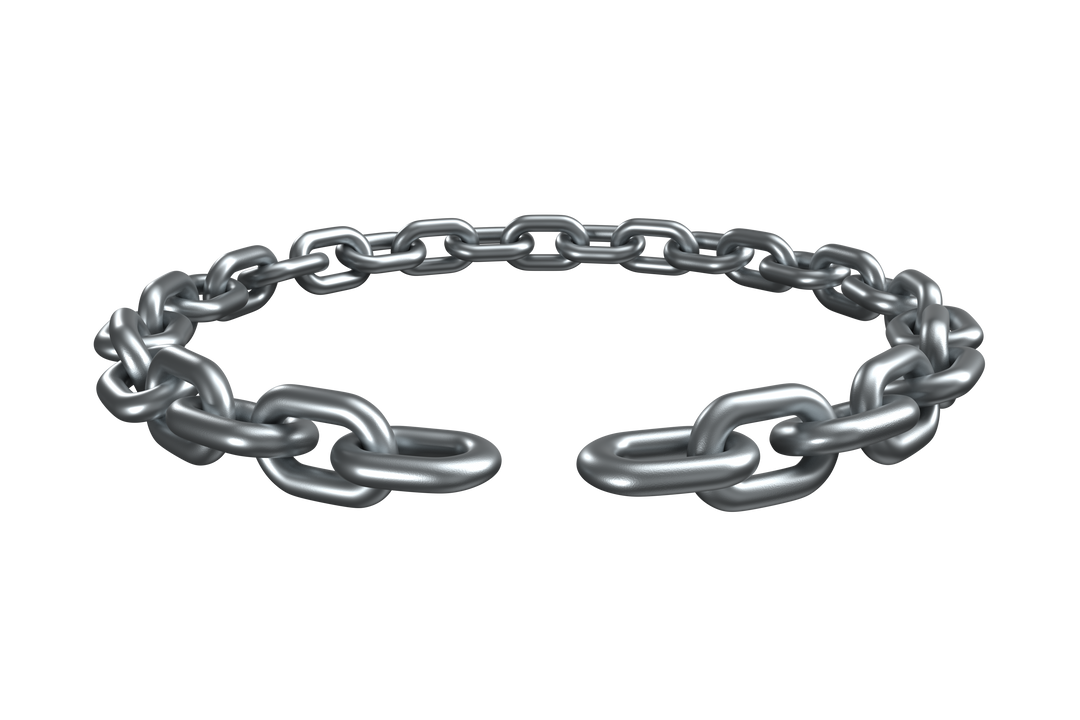 Transparent 3D Broken Silver Chain Symbolizing Freedom and Resilience - Download Free Stock Images Pikwizard.com