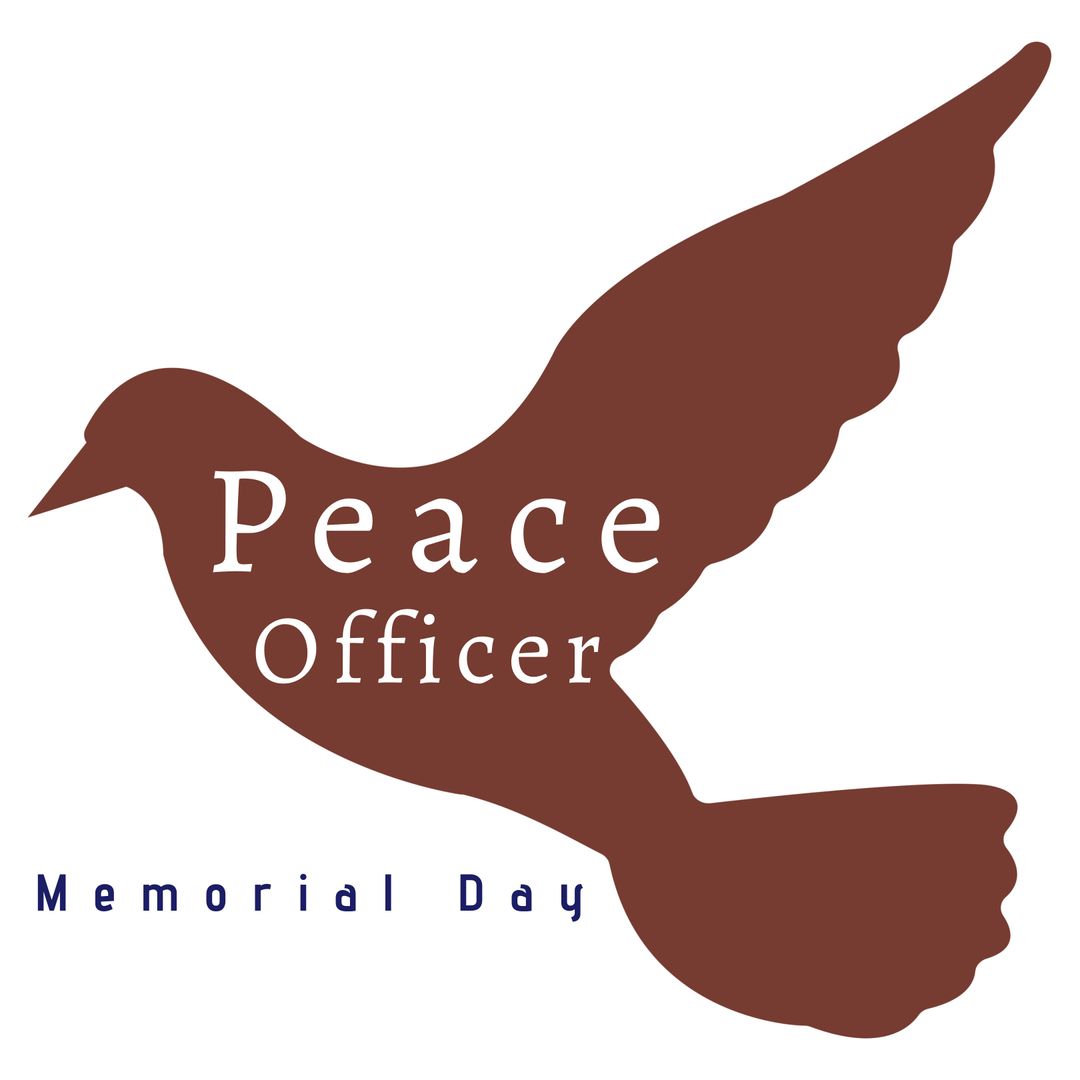 Dove Symbolizing Peace for Memorial Day Remembrance