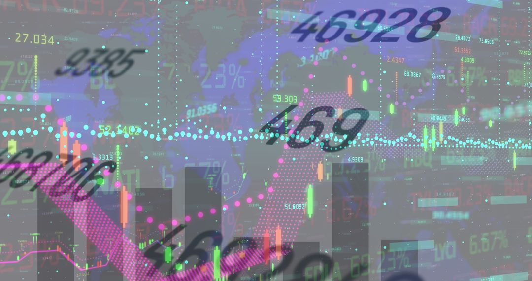 Abstract Global Stock Market Data Visualization