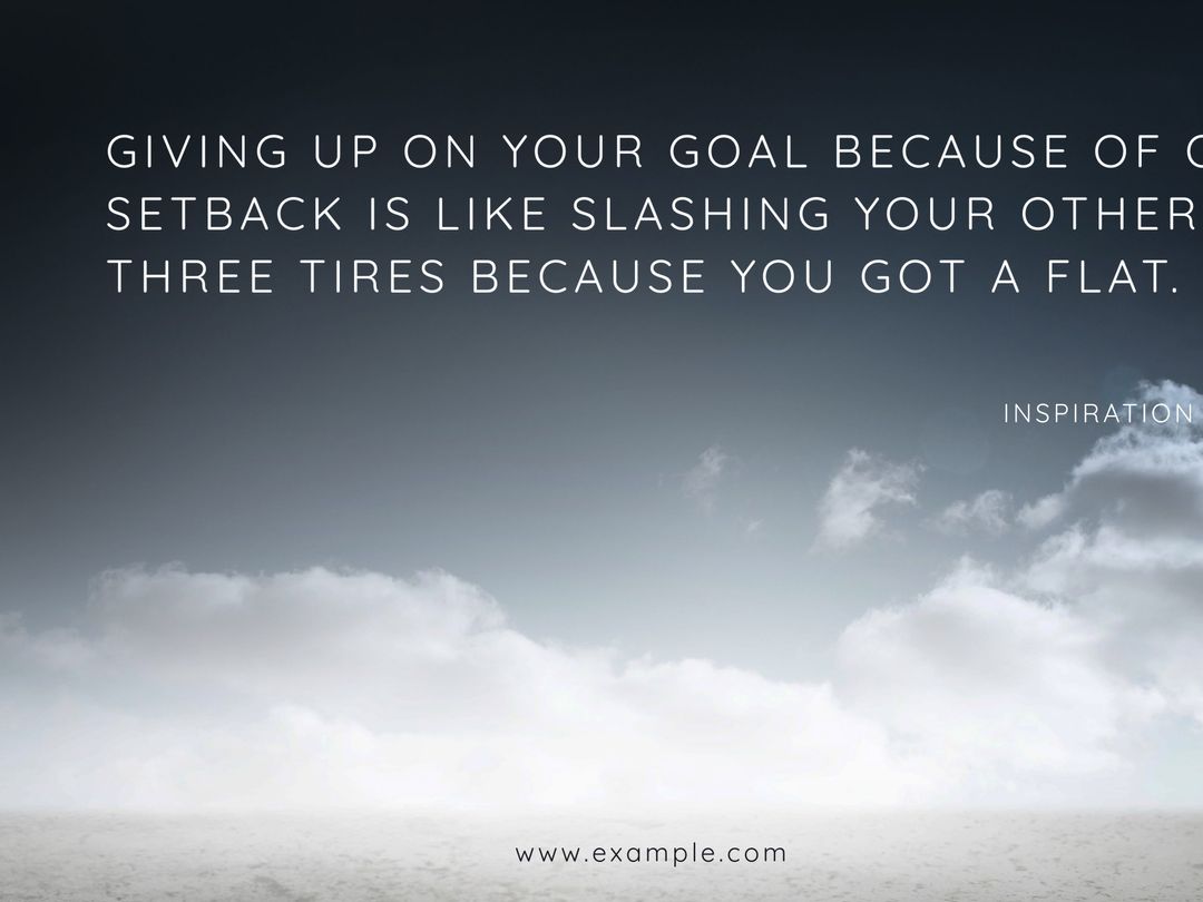 Motivational Quote on Resilience with Cloudy Sky Backdrop - Download Free Stock Templates Pikwizard.com