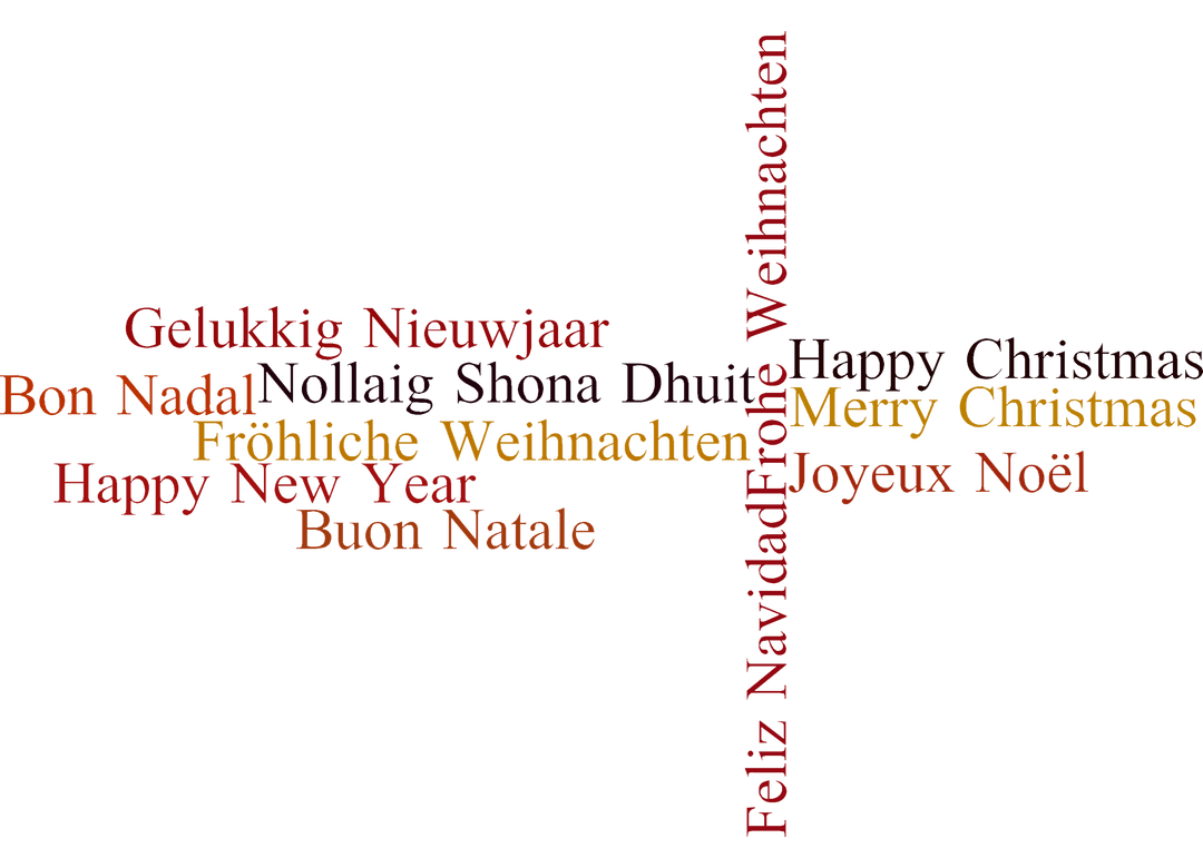 Christmas Greetings Text on Transparent Background for Holiday Celebrations