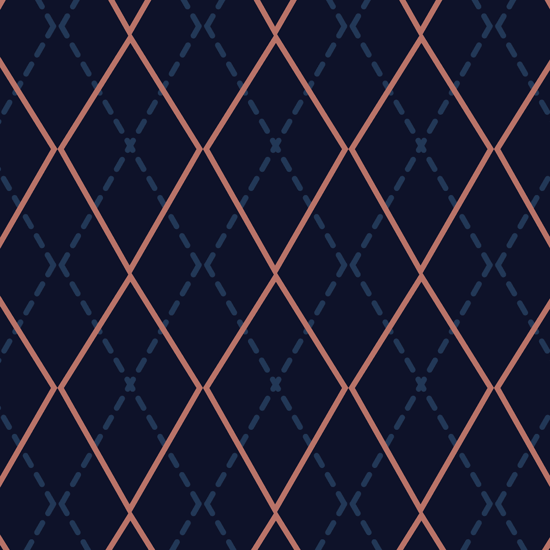 Transparent Geometrical Diamond and Dash Pattern on Black Background