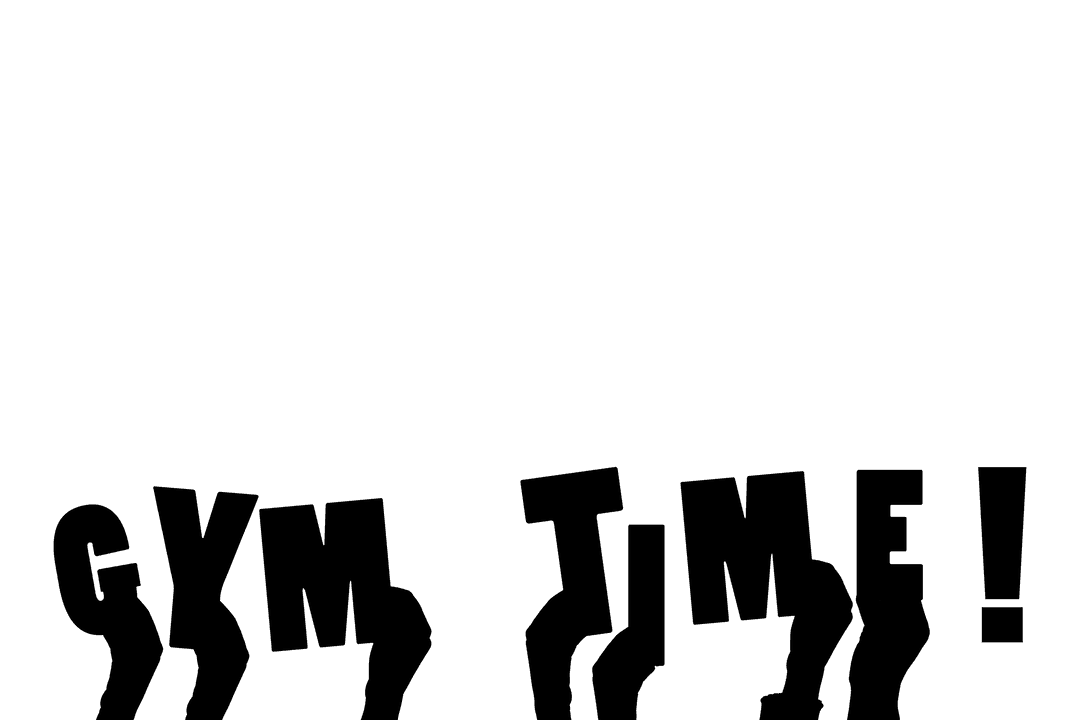 Digital Art Gym Time Hands Metallic Look Transparent Background