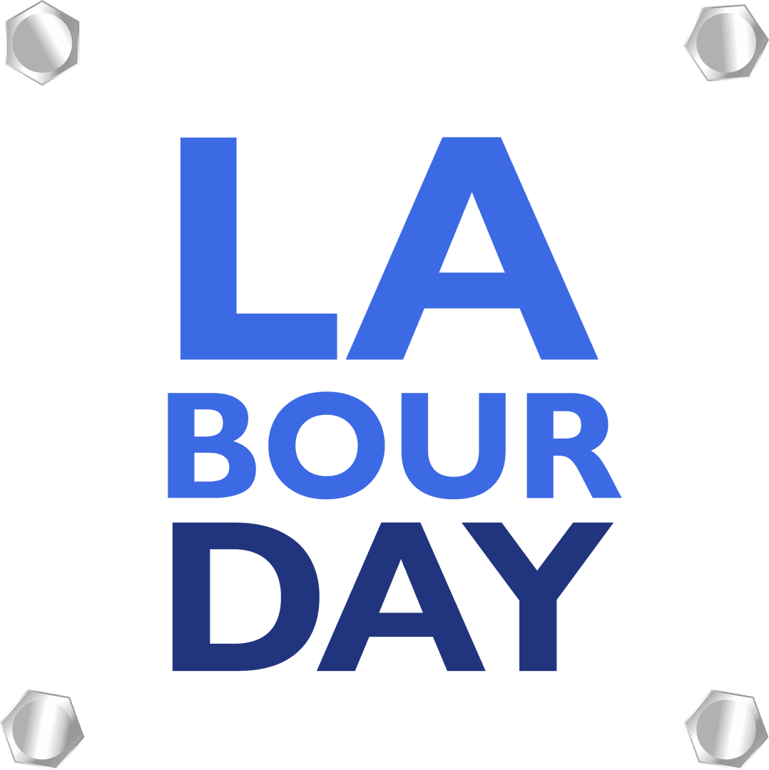 Modern Transparent Labour Day Graphic on Futuristic Background