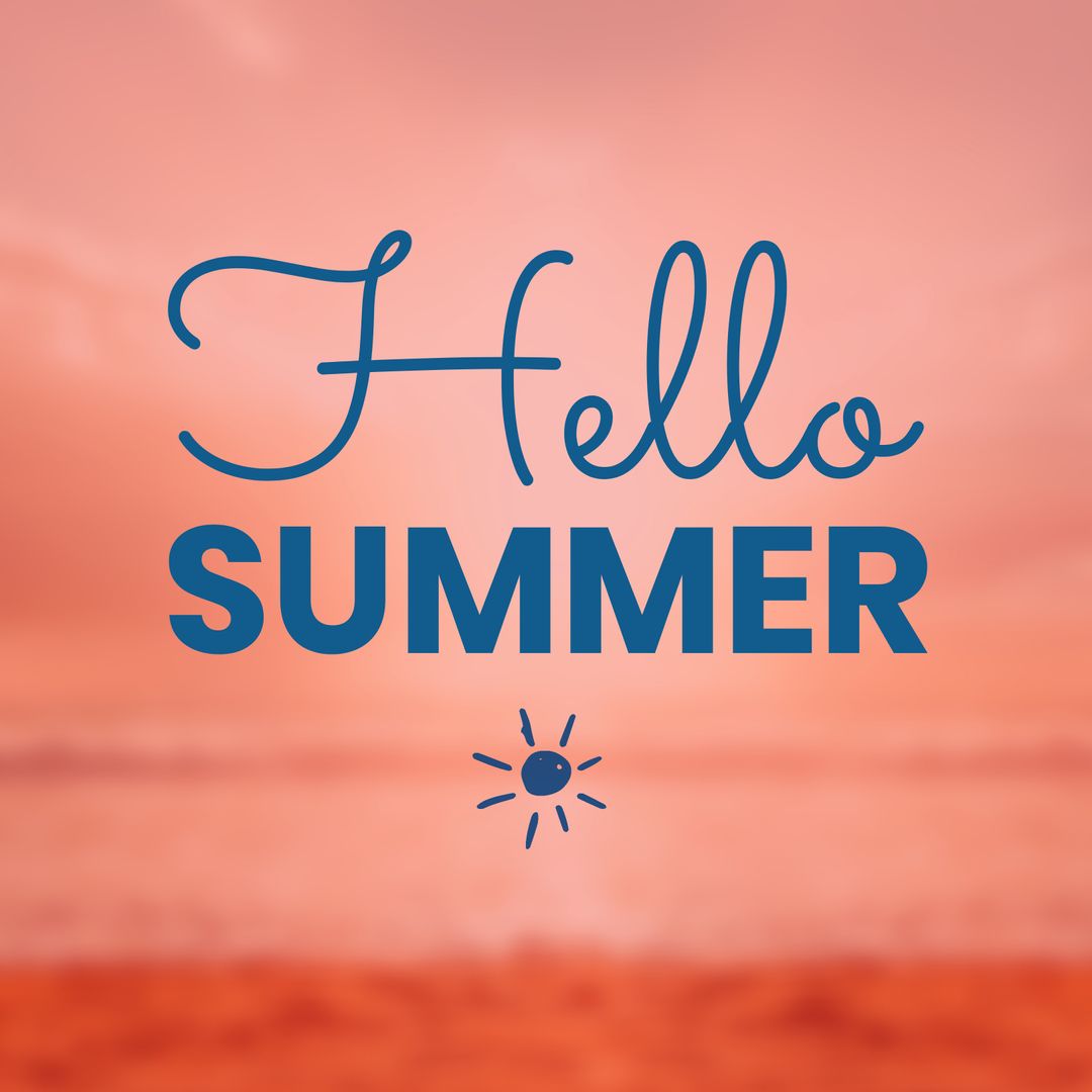 Bright Summer Greeting with Stylish Typography