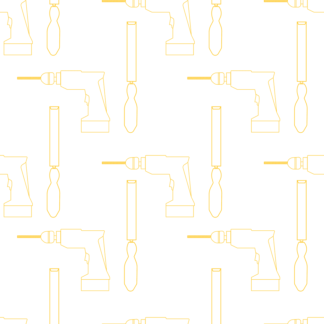 Seamless Tools Pattern on Transparent Background Illustration