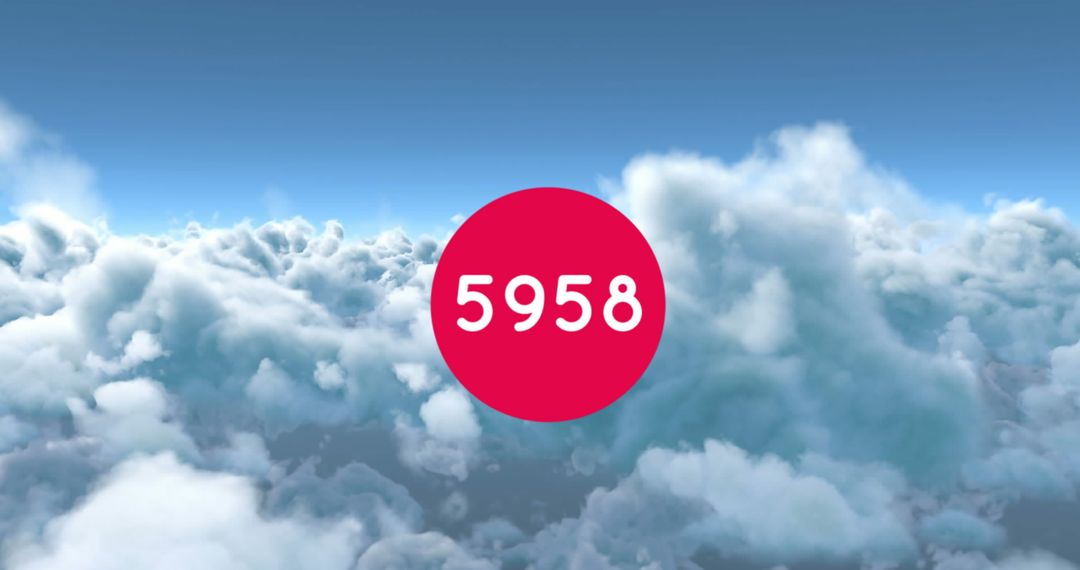 Counting Numbers Animation Above Fluffy Clouds