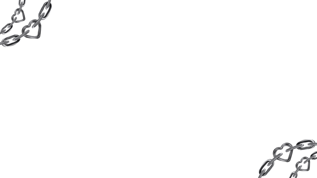 Industrial Silver Chain Corners 3D Render on Transparent Background