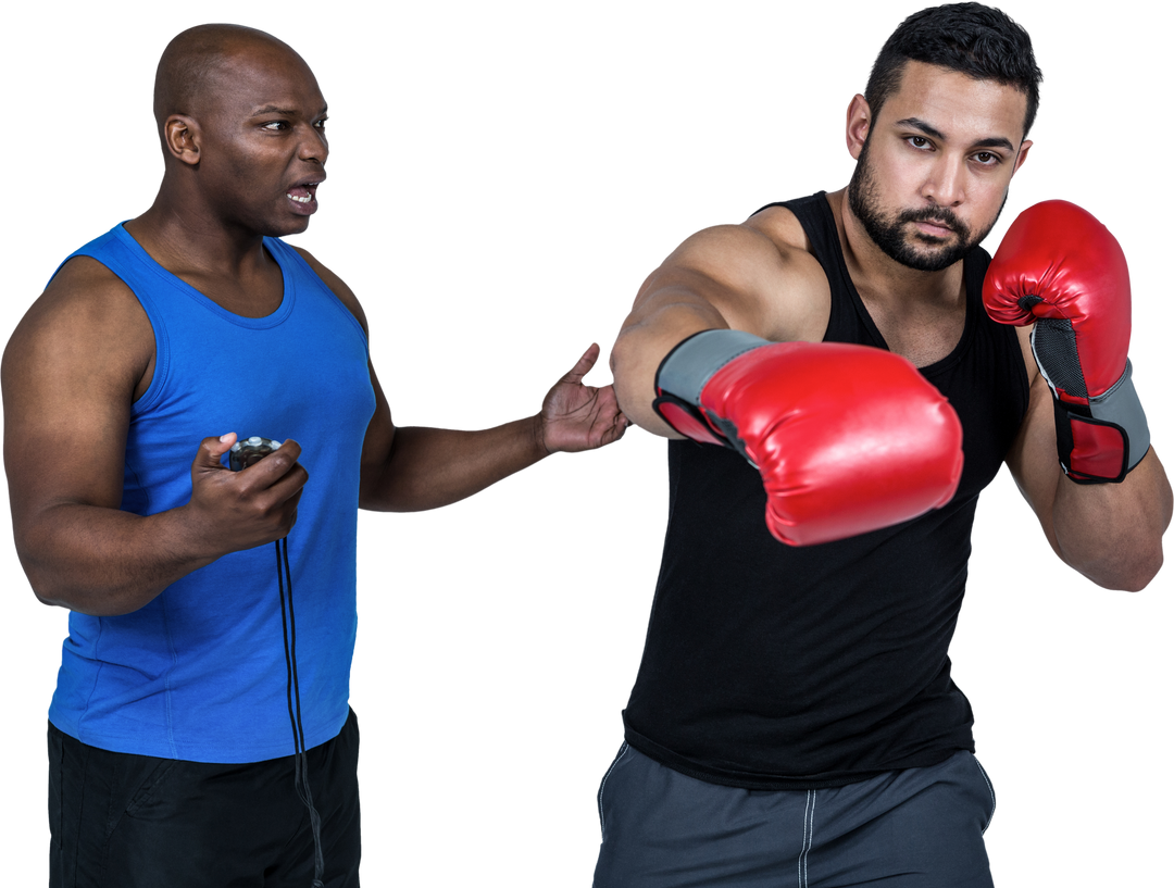 Transparent Boxing Coach Training Focused Boxer - Download Free Stock Images Pikwizard.com