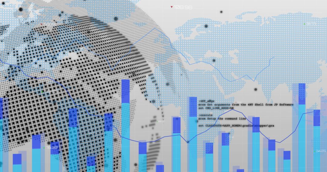 Data Processing and Global Business Interface Concept
