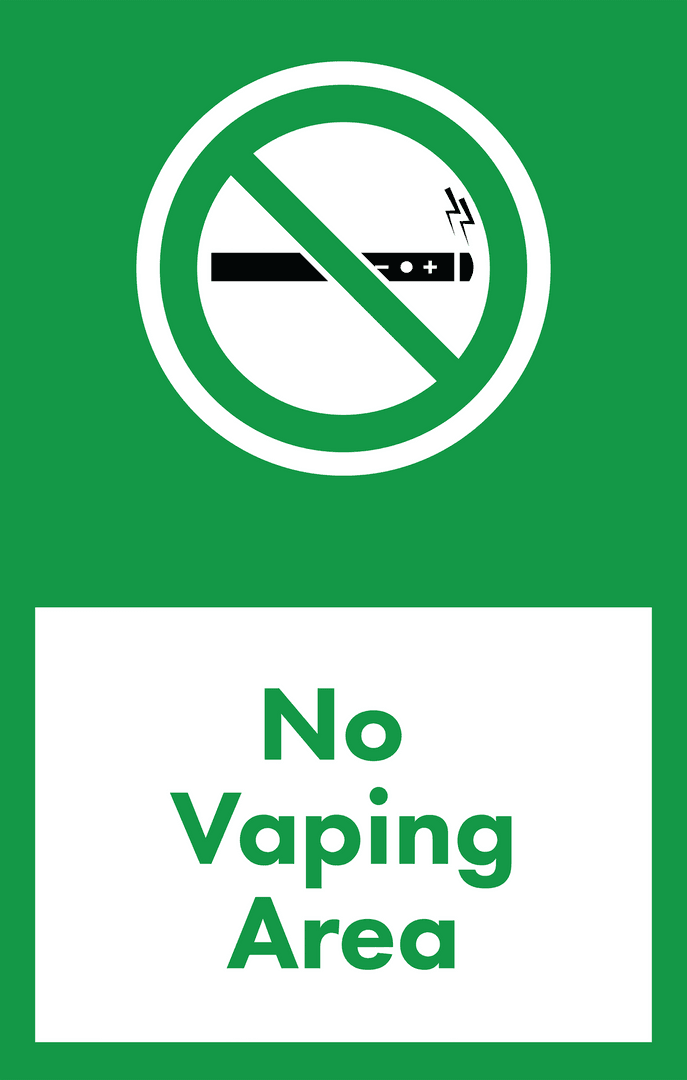 No Vaping Area Symbol on Transparent Background
