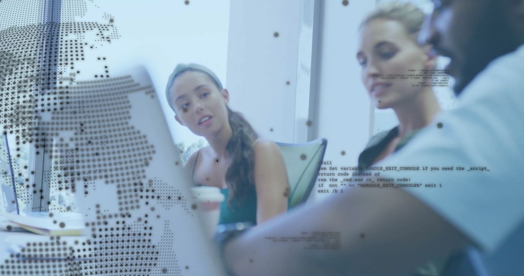 Creative Team Collaborating with Technology and Innovative Ideas