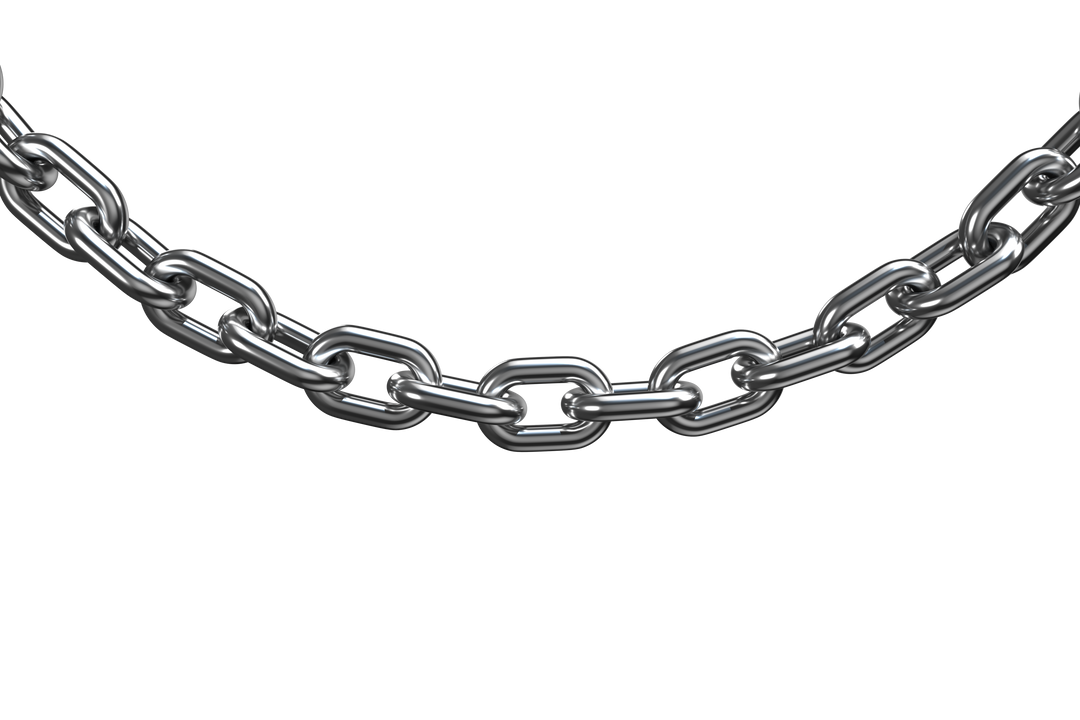 Close-Up 3D Render of Shiny Silver Metal Chain with Transparent Background - Download Free Stock Images Pikwizard.com