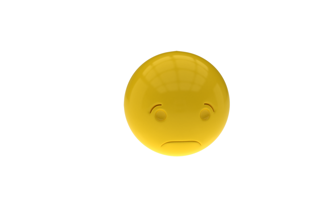 Transparent 3D Sad Emoticon Alone on Clear Background - Download Free Stock Images Pikwizard.com