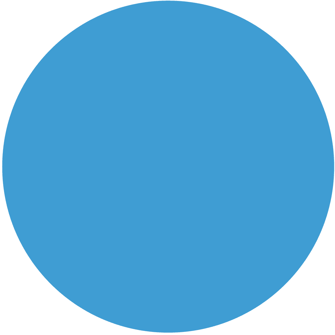 Blue Circle Over Transparent Background with Copy Space