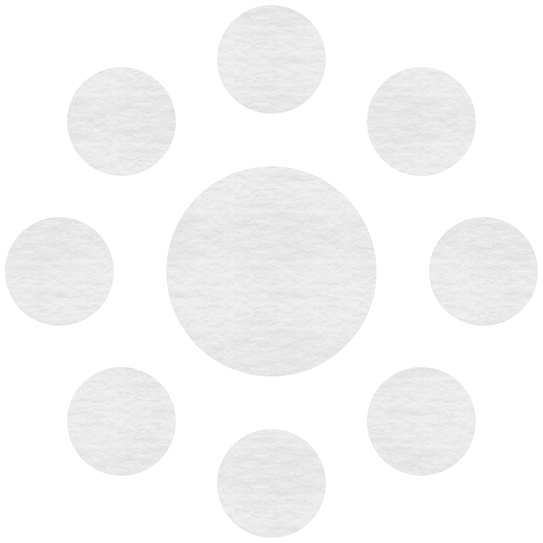 Abstract White Shapes on Transparent Background for Creative Design