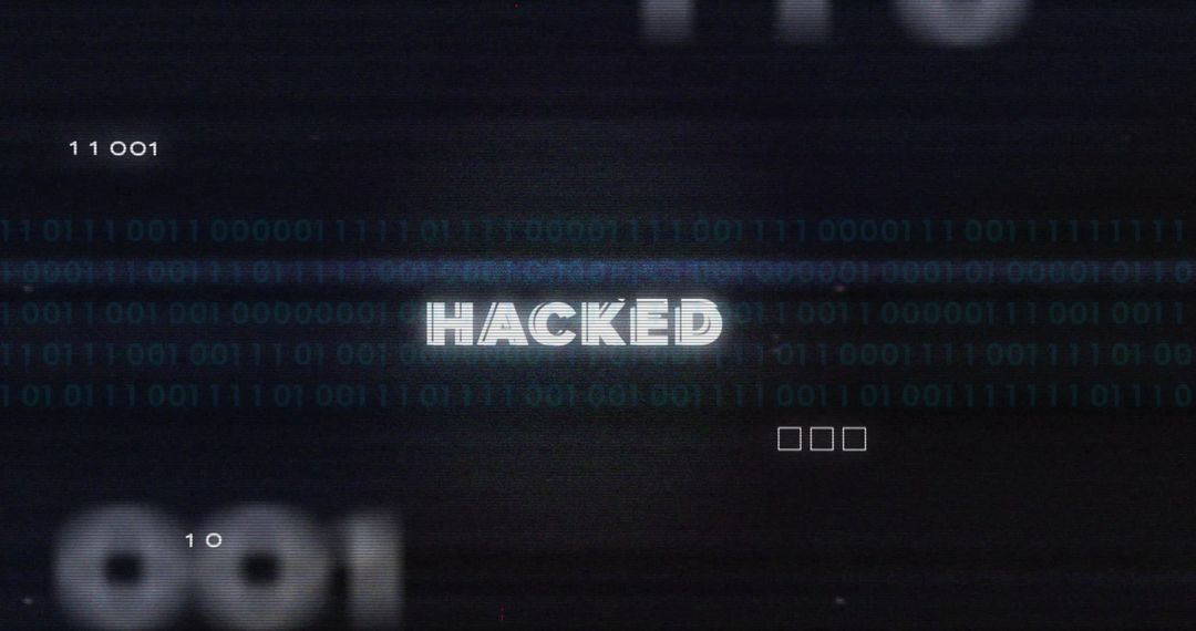 Binary Code with Hacked Text Display - Free Images, Stock Photos and Pictures on Pikwizard.com