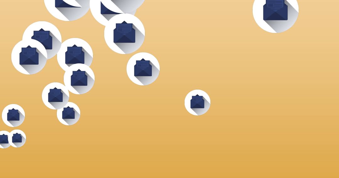 Floating Envelopes on Gradient Background