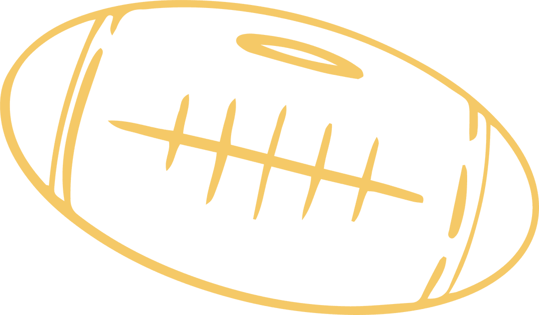 Minimalist Transparent Line Art of Rotating American Football